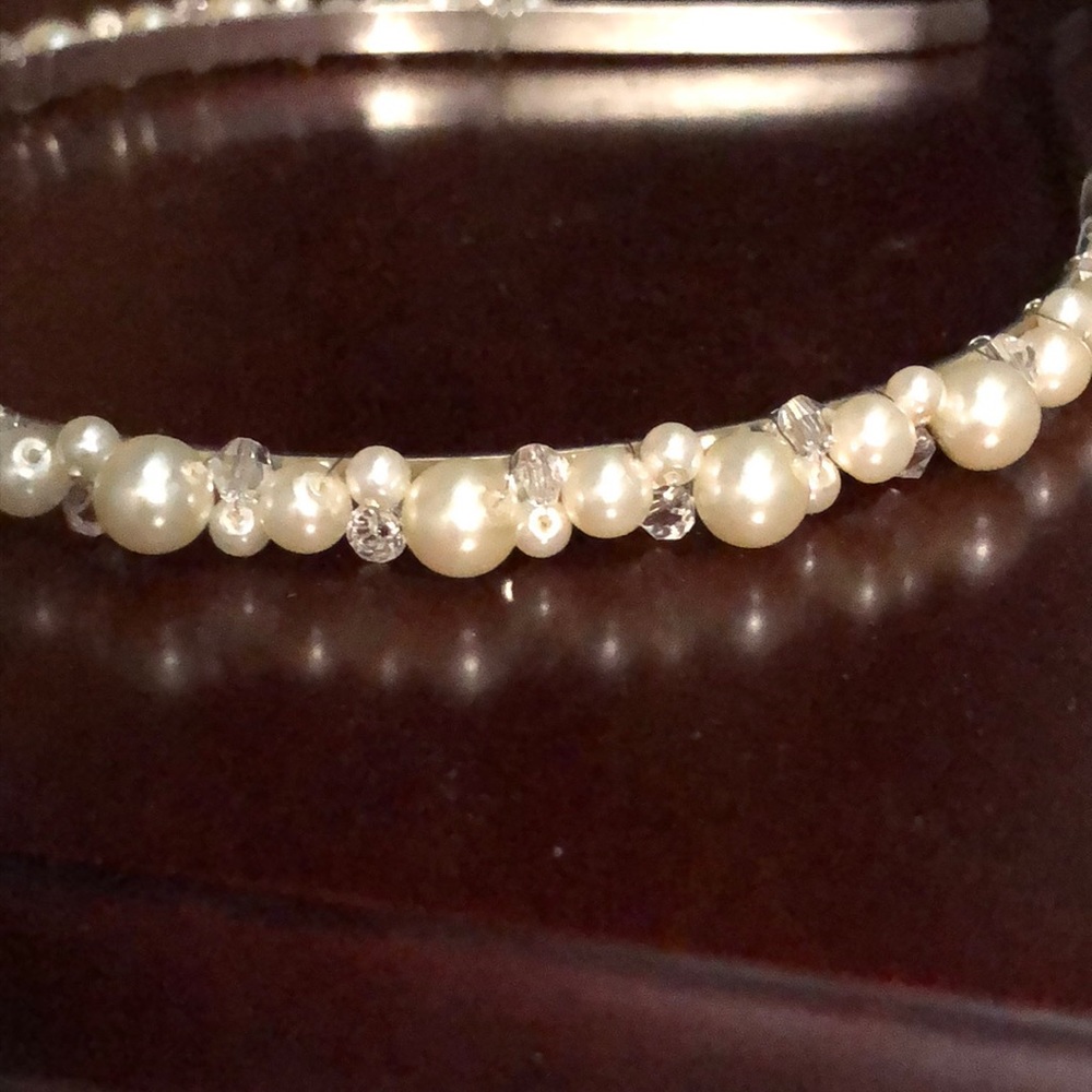 Pearl Tiara with Crystal Accents
